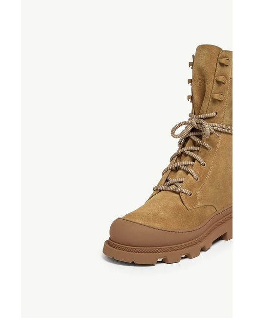 Botas Con Cordones De Ante Vera High, Mujer, Talla Moncler de color Brown