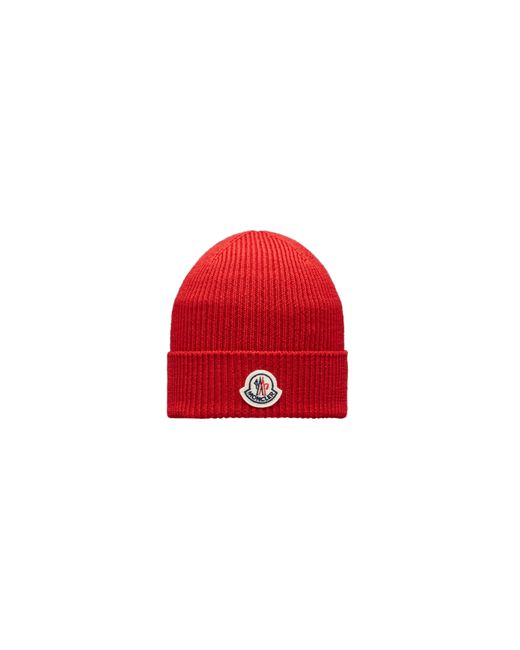Moncler Red Wool Beanie