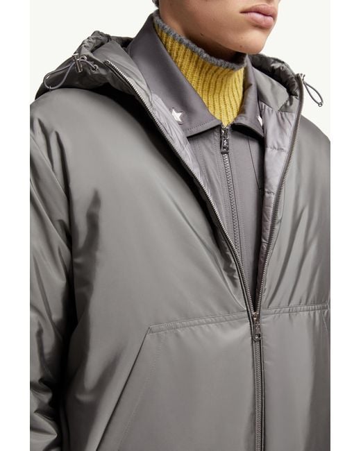 Moncler Gray Poiliot Hooded Short Down Jacket for men