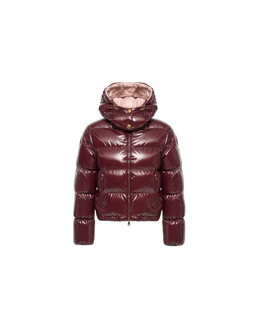 Moncler Red Moncler Niveole Short Down Jacket