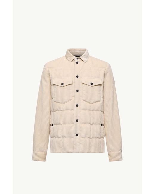 メンズ Moncler Geltダウンシャツジャケット Natural