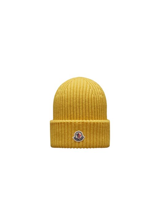 Moncler Yellow Wool & Cashmere Beanie