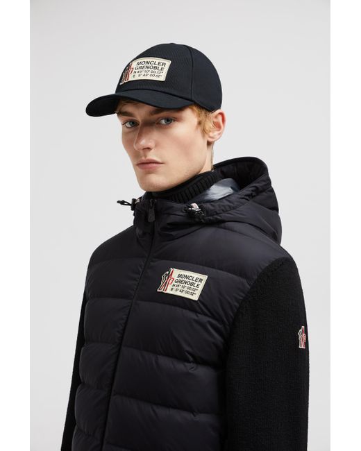 Moncler Padded Wool Zip-Up Hoodie in Black for Men | Lyst