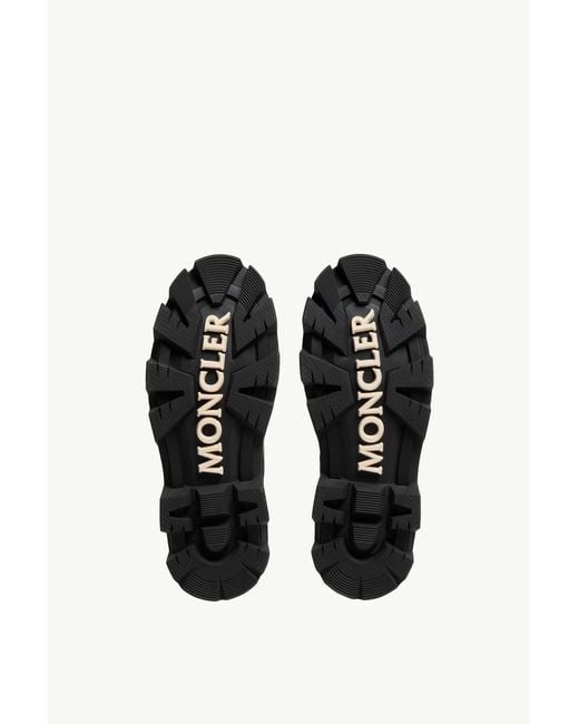 Moncler Black Peak Path Leather Lace-Up Boots for men