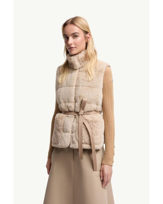 Moncler Natural Joui Teddy Down Gilet