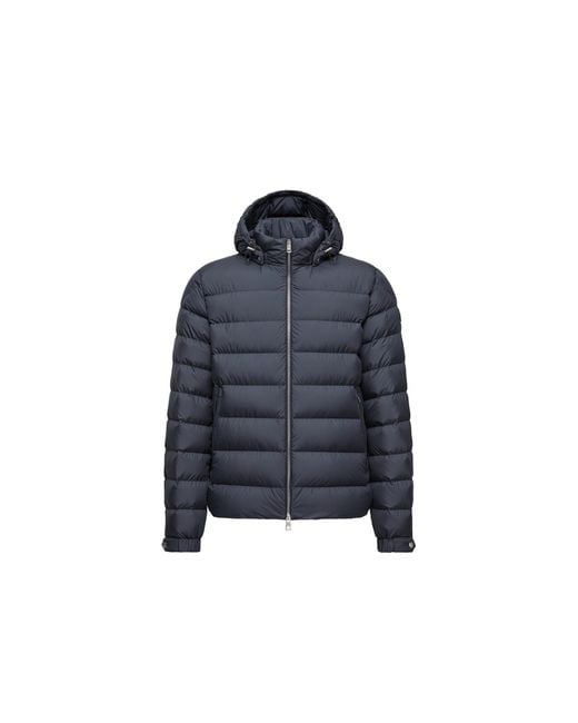 Moncler Blue Moncler Arneb Hooded Short Down Jacket for men