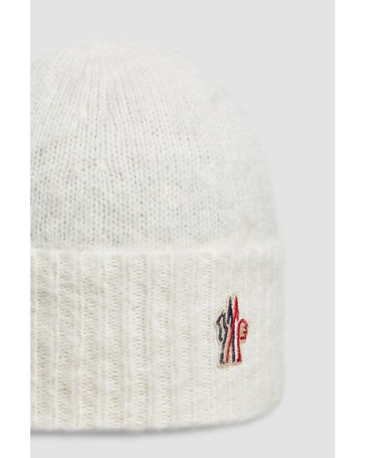 Moncler White Alpaca-Wool Blend Beanie