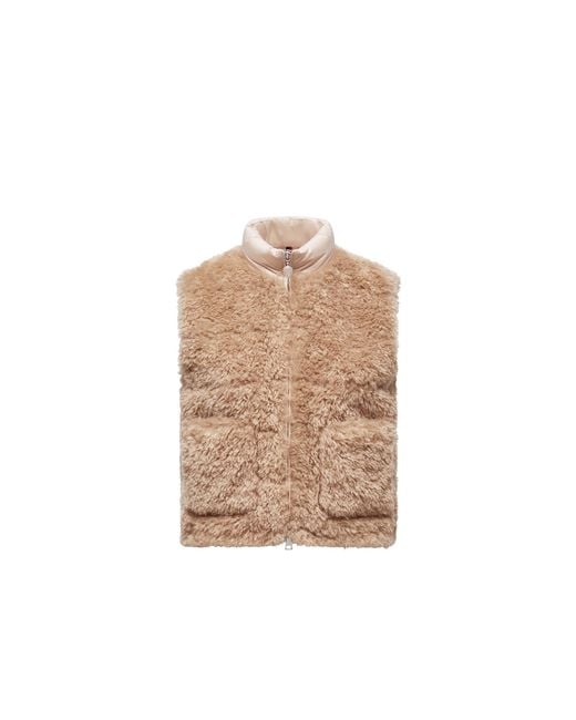 Moncler Natural Moncler Planeze Teddy Down Gilet