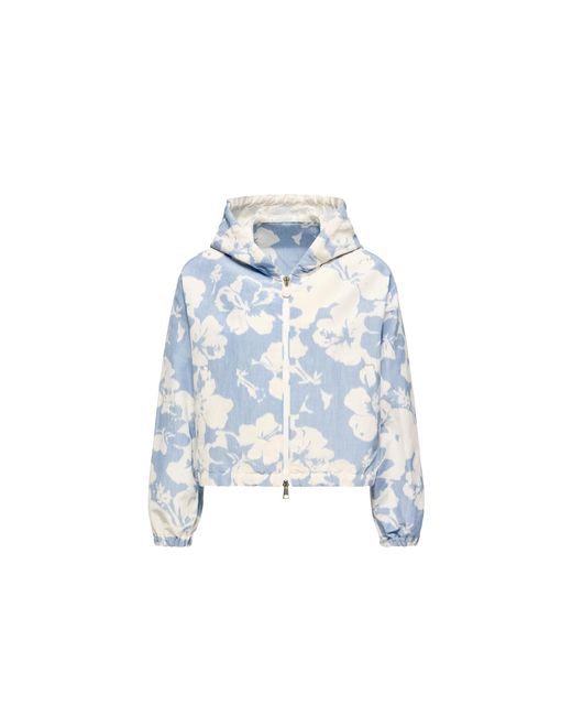 Moncler Blue Moncler Noisetier Chiné Hooded Jacket