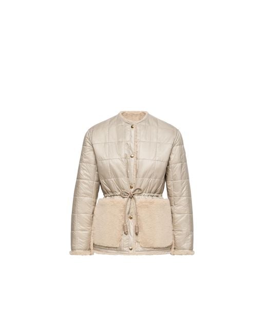 Moncler Natural Moncler Tipule Reversible Short Down Jacket