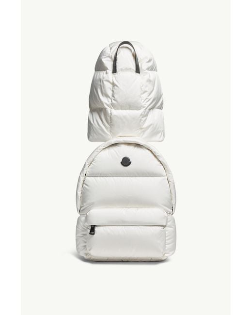 Moncler White Caradoc Water-Repellent Backpack for men