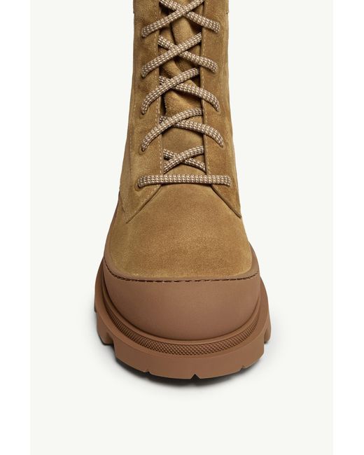 Botas Con Cordones De Ante Vera High, Mujer, Talla Moncler de color Brown