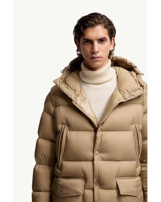 Moncler Natural Bretagne Hooded Short Down Jacket for men