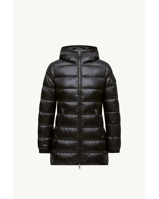 Moncler Black Glements Hooded Mid-Length Down Jacket