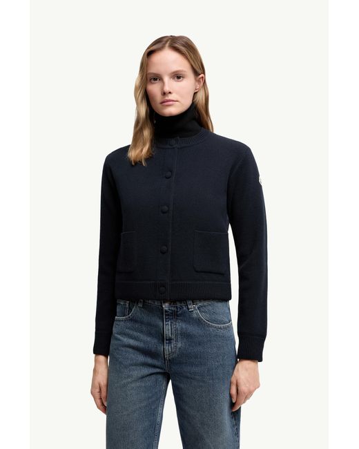 Sudadera De Lana Acolchado, Mujer, Talla Moncler de color Blue