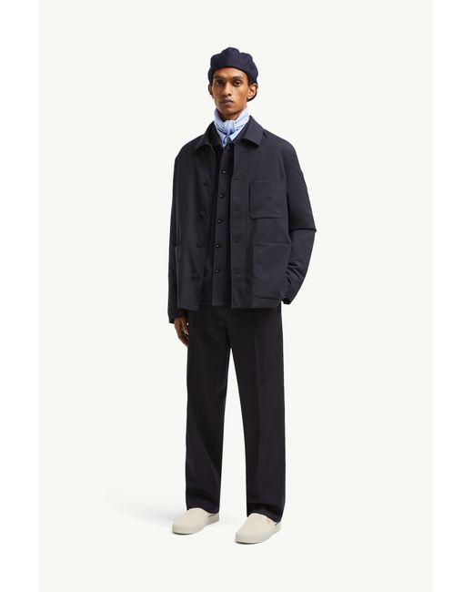 メンズ Moncler Plumelダウンシャツジャケット Blue
