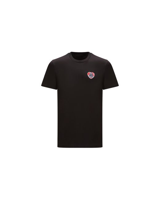 Moncler Black Heart Logo T Shirt for men