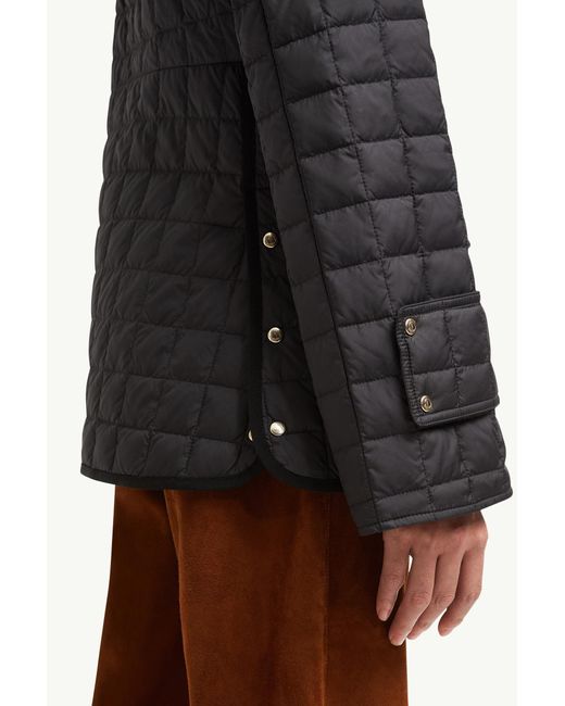 Moncler Black Epinal Quadratisch Gesteppte Daunen-Hemdjacke, Damen, Größe