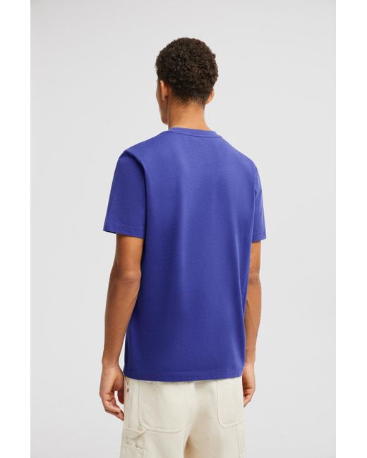Camiseta De Algodón Con Logotipo Flocado, Hombre, Talla Moncler de hombre de color Blue