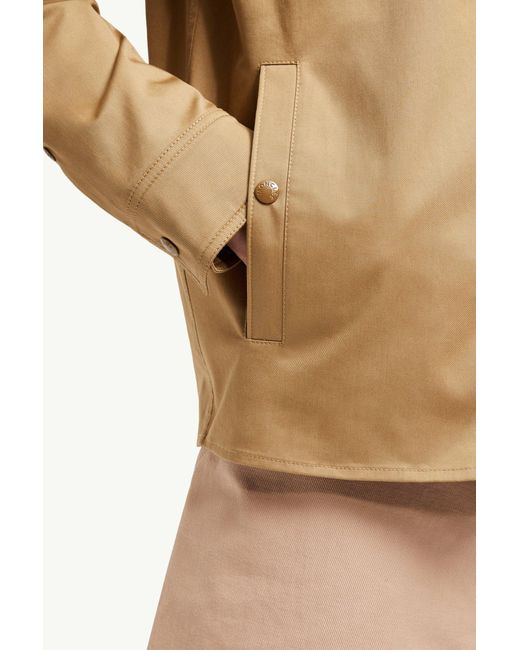 Moncler Natural Cotton Gabardine Zip-Up Shirt Jacket for men