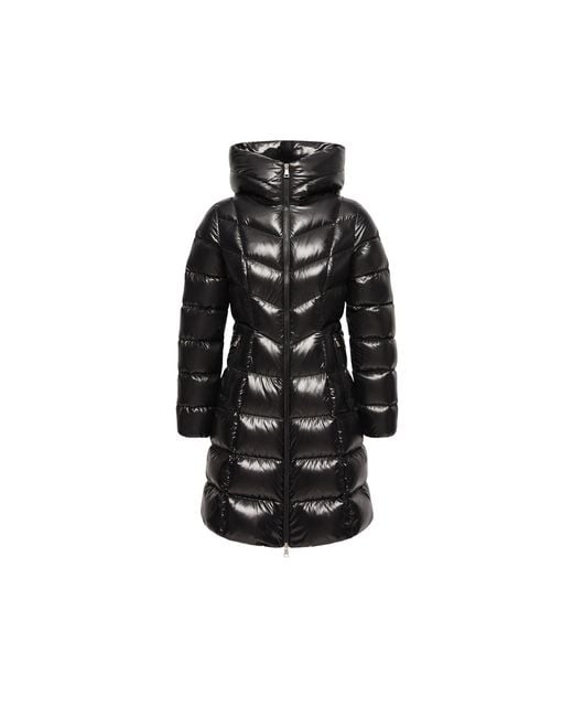 Moncler Black Moncler Marusse Hooded Mid-Length Down Jacket