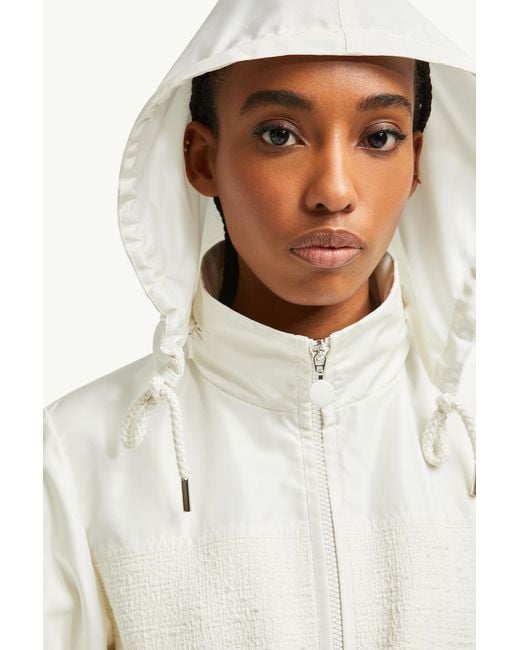 Moncler White Fermont Hooded Field Jacket