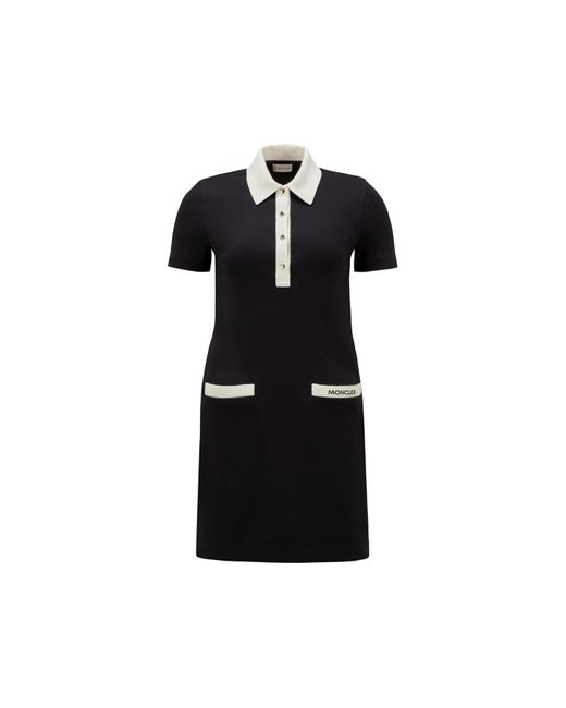 Moncler Black Polo Shirt Dress