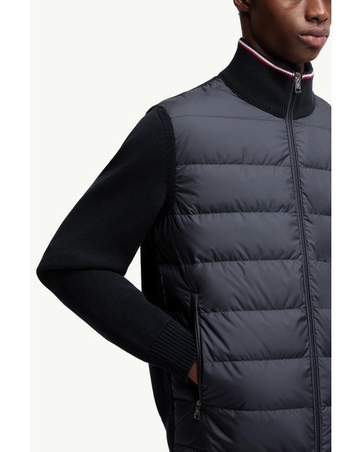 Cárdigan Acolchado De Algodón Con Cremallera, Hombre, Talla Moncler de hombre de color Blue
