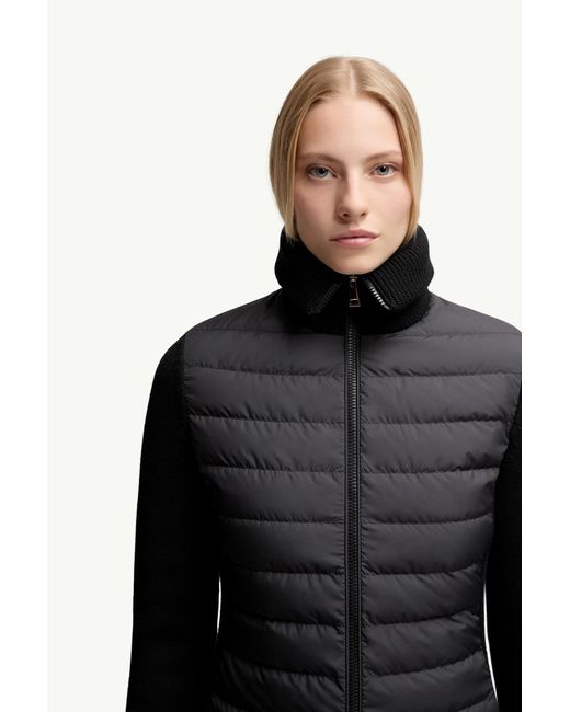 Cárdigan Con Cremallera De Lana Acolchada, Mujer, Talla Moncler de color Black
