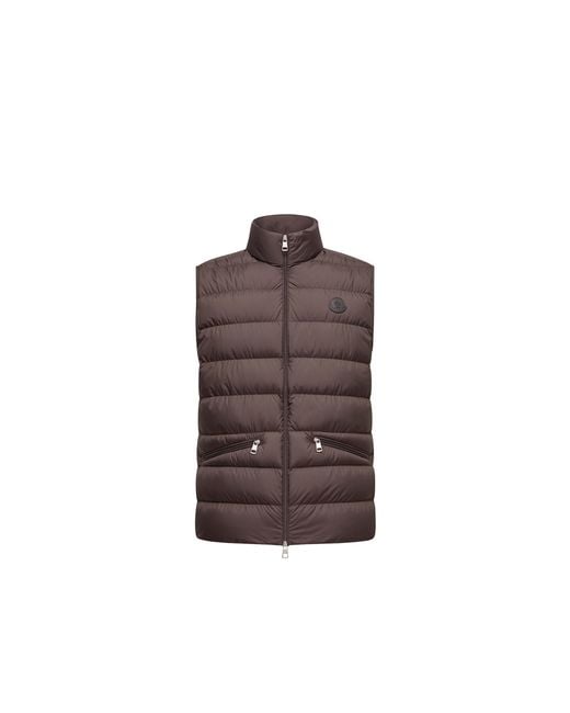Gilet Imbottito Treompan, Uomo, Taglia di Moncler in Brown da Uomo