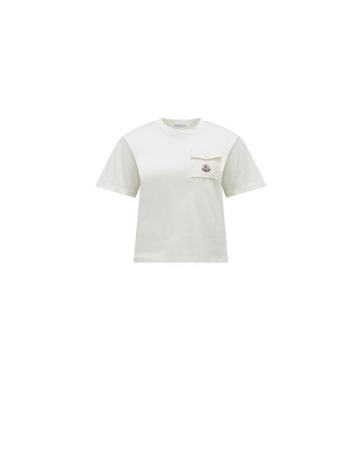 Moncler White T-shirt With Pocket