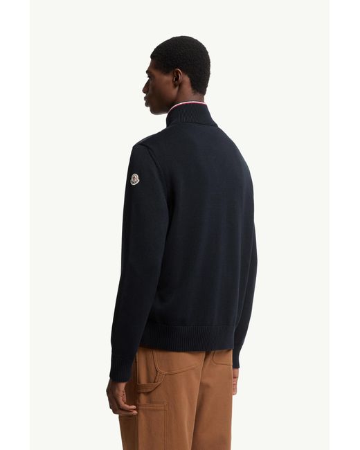 Cárdigan Acolchado De Algodón Con Cremallera, Hombre, Talla Moncler de hombre de color Blue