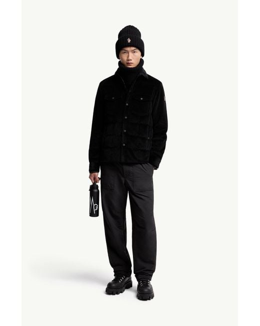 Moncler Gelt Cord-Daunen-Hemdjacke, Herren, Größe in Black für Herren