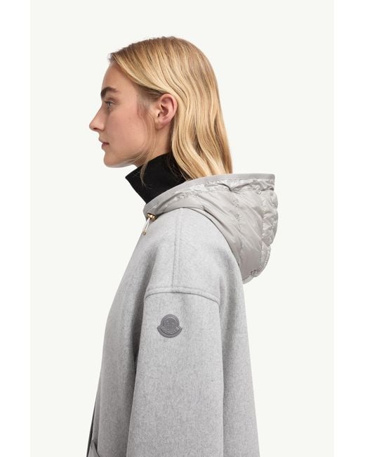 Moncler Gray Reposse 3-In-1 Wool & Cashmere Short Down Jacket
