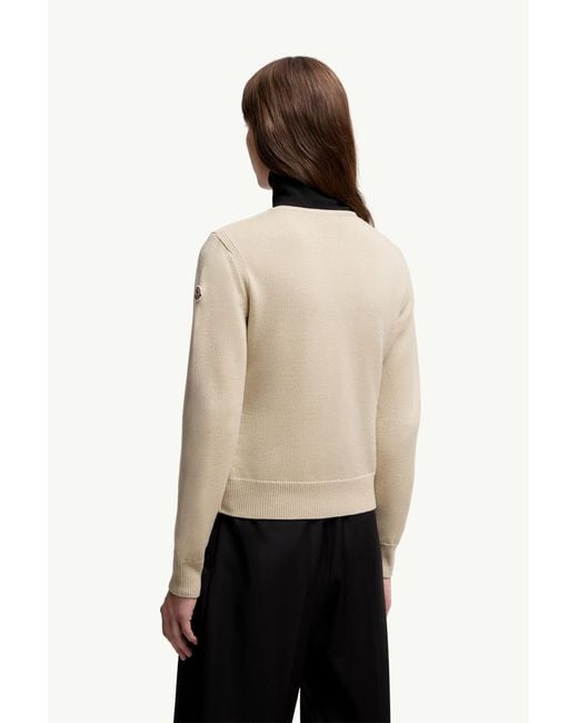 Cárdigan De Lana Acolchado, Talla Moncler de color Natural