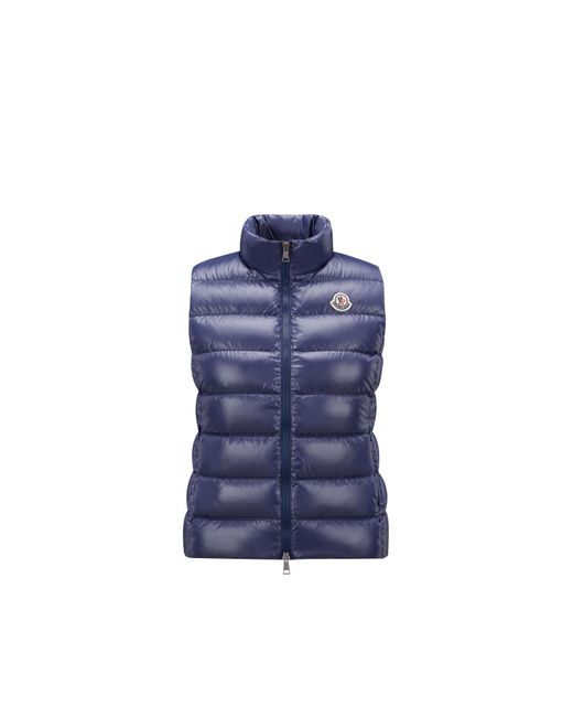 Moncler Ghany Down Gilet in Blue | Lyst