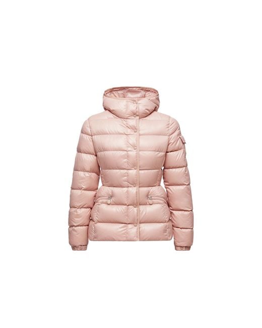 Moncler Pink Barante Hooded Short Down Jacket