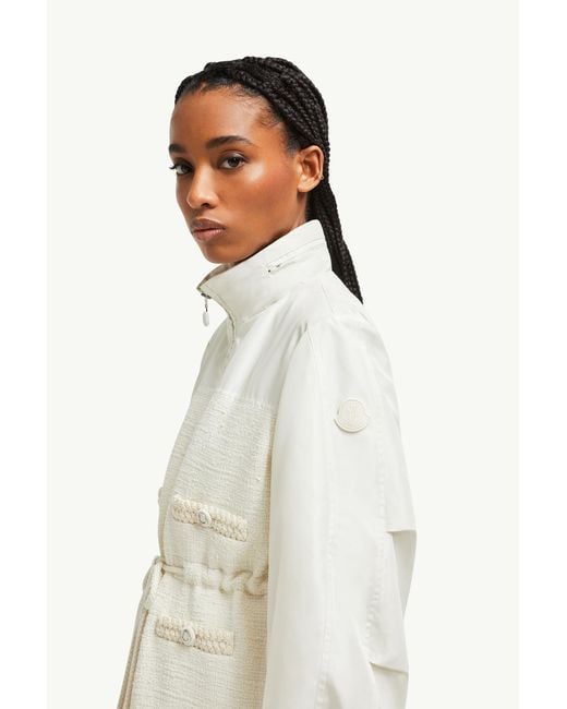 Moncler White Fermont Hooded Field Jacket