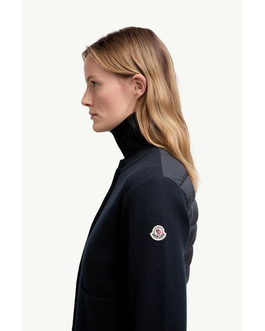 Sudadera De Lana Acolchado, Mujer, Talla Moncler de color Blue