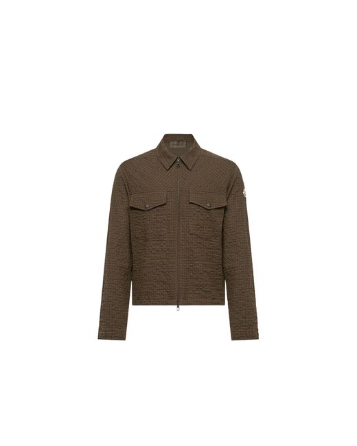 Moncler Brown Moncler Micro Madras Flannel Shirt Jacket for men