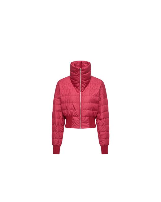 Moncler Red Moncler Cropped Down Jacket