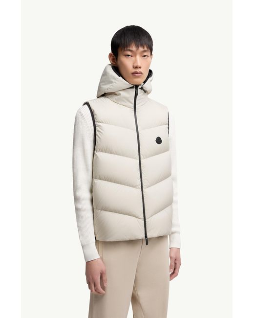 Chaleco Plumífero Con Capucha Y Acolchado Diagonal Guersac, Hombre, Talla Moncler de hombre de color Natural