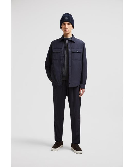 Moncler Blue Oustalous Down Shirt Jacket for men
