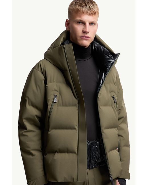 Moncler Fellberg Daunen-Skijacke Mit Kapuze, Herren, Größe in Green für Herren