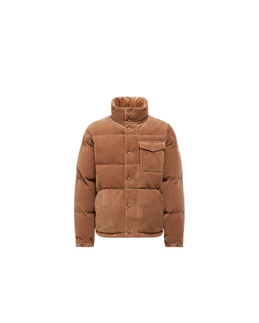 メンズ Moncler Serrant ショートダウンジャケット Brown