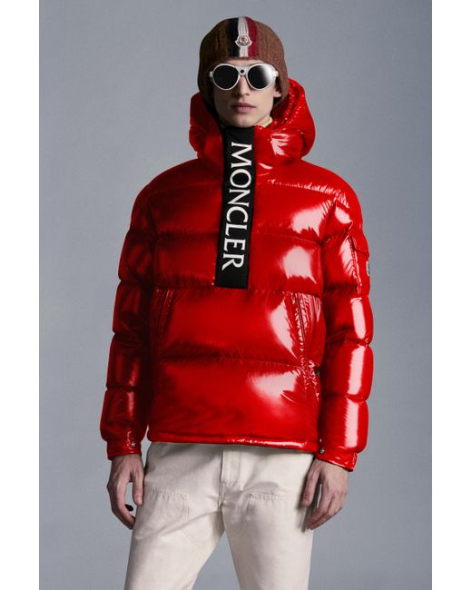 Moncler Maury Short Down Jacket in Red for Men | Lyst