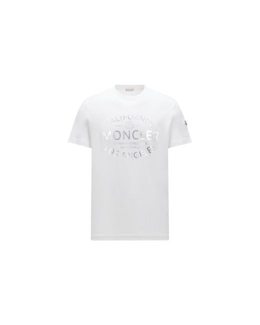 Moncler Metallic-logo-t-shirt in White für Herren