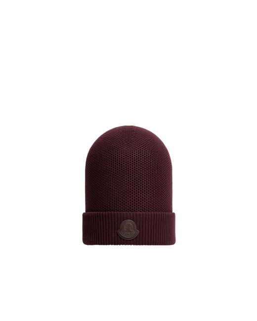 Moncler Red Moncler Wool Beanie for men