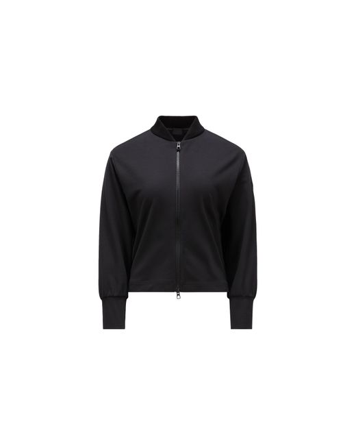 Moncler Black Sweatshirt mit reißverschluss