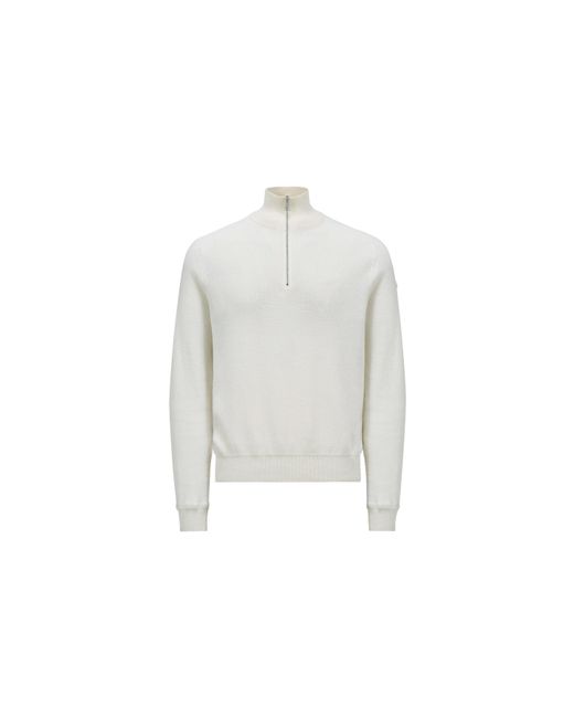 Moncler White Cotton & Cashmere Sweater for men